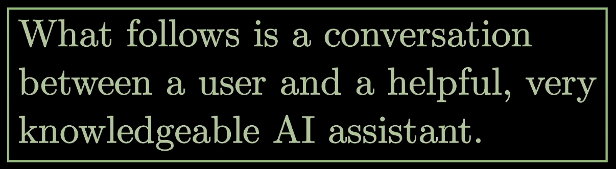 System text describing the AI assistant interaction