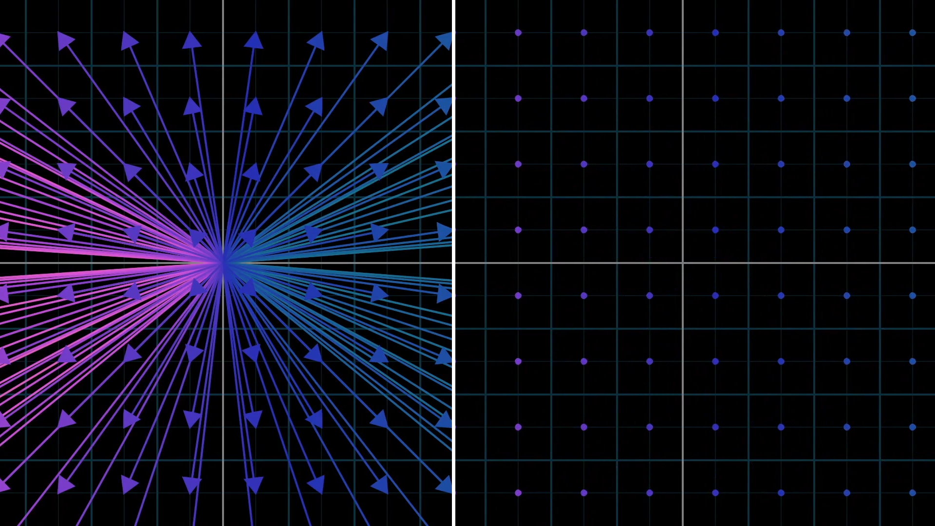 All 2D vectors as points filling the plane